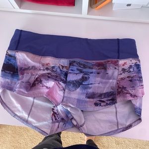 RARE lululemon purple hotty hot shorts